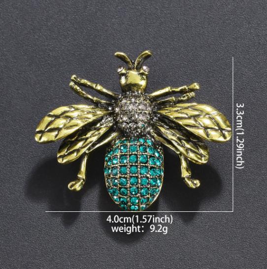 

Gothic Charm Bee Brooch Retro Punk Style Insect Pin Fashion Creative Jewelry Accessories Fashion Party Souvenir Gift
