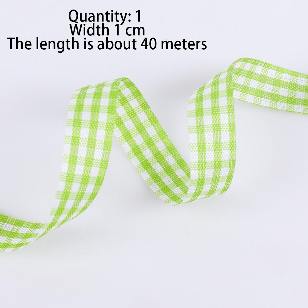 8 Rolls Plaid Ribbon Grid Ribbon Checked Polyester Ribbon 3/8" Fabric Ribbon Roll for Hair Accessories Craft Christmas Gift Wrap