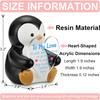 Cute Penguin Heart-hugging Figurine Micro-landscape Decorative Item
