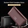Men's Long Clutch Wallet with Multi-Card Slots, Phone Pocket, and Zippered Business Card Holder.