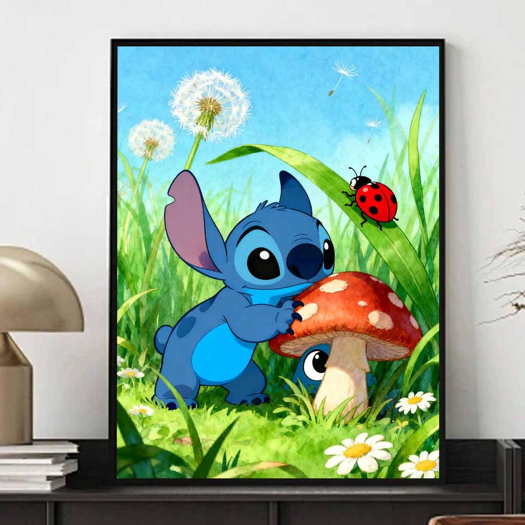 Diamond Painting Set Disney Full Diamond 5D Stitch Mushroom Ladybug Art Home Decoration Creative Handicrafts