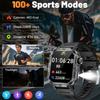 2026 New Outdoor Military Men's Smart Watch Is Equipped with GPS LED Lighting Compass Wireless Communication IP68 Waterproof  Smartwatch Music 540mah