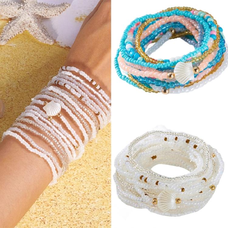 Multilayer Bead Bracelet for Women Adjustable Bohemian Styles Jewelry Portable for Casual or Dresses Occasions