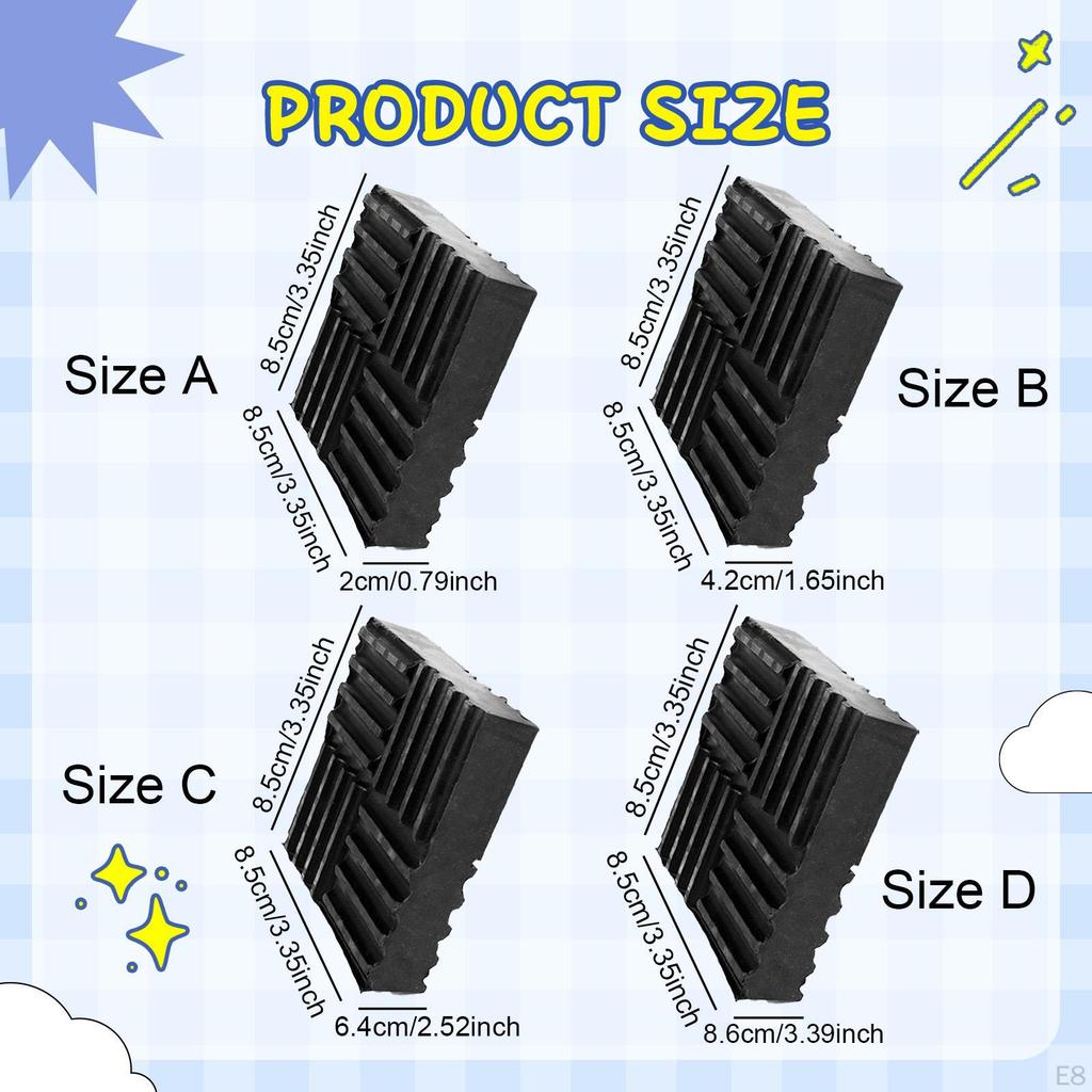 2 Pieces Anti Vibration Pads Mats for Air Conditioner Noise Reduction Effective