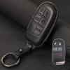 For Jeep Dodge Chrysler Genuine Leather Key Remote Case Cover Protect 5 Button
