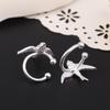 1Pair Simple Swallow Bird Ear Clip For Women Girls Simple Animal Non-Piercing Fake Cartilage Ear Cuff Jewelry Gifts