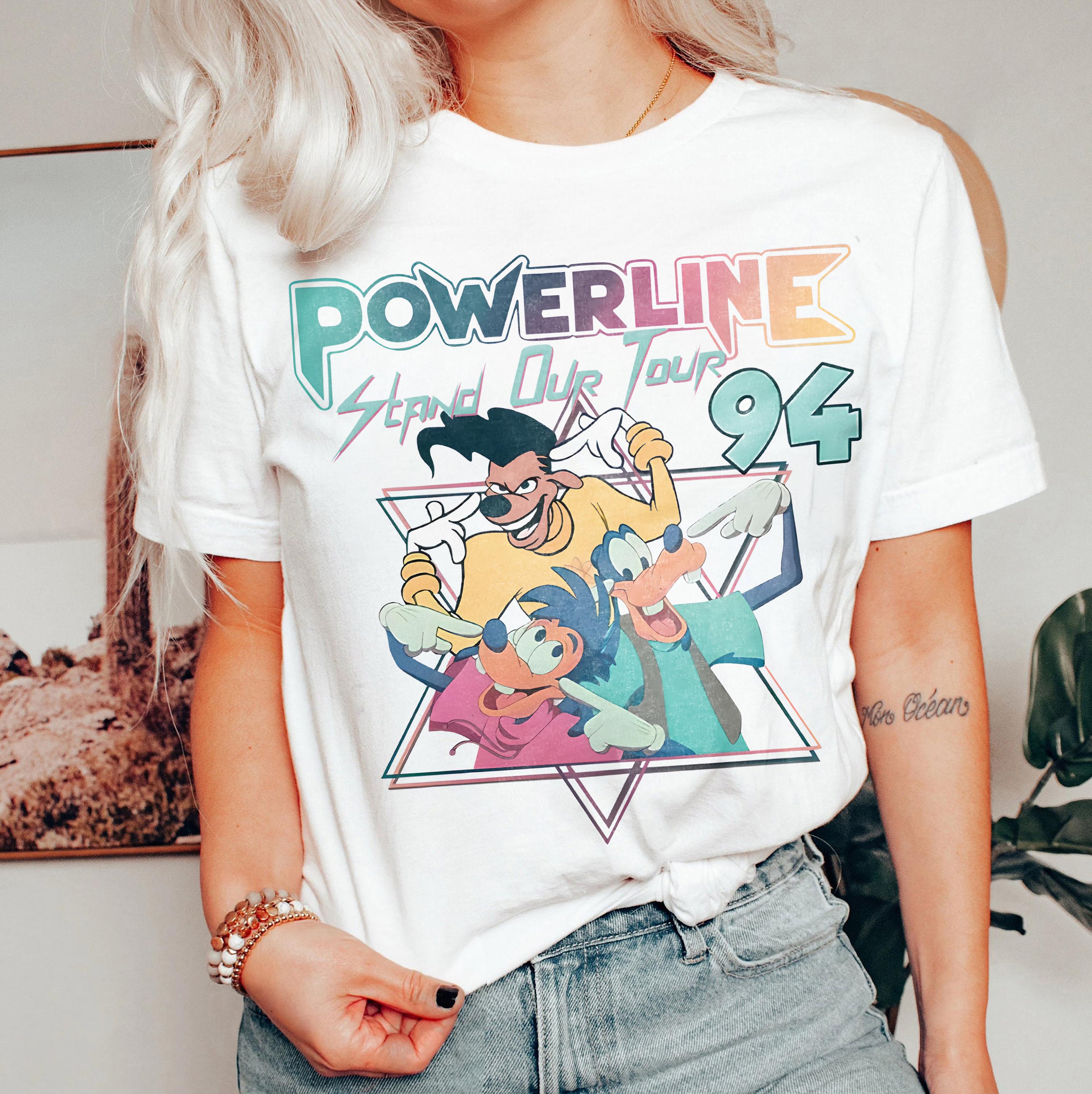 Powerline Goofy Movie Shirt Disney Powerline World Tour 95 Shirt Goofy Stand Out Tee Powerline Goofy Max Goof S