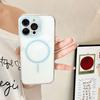 Acrylic transparent thin ring magnetic case, suitable for iPhone16Pro max mobile phone case, Apple 15 new 14/13.