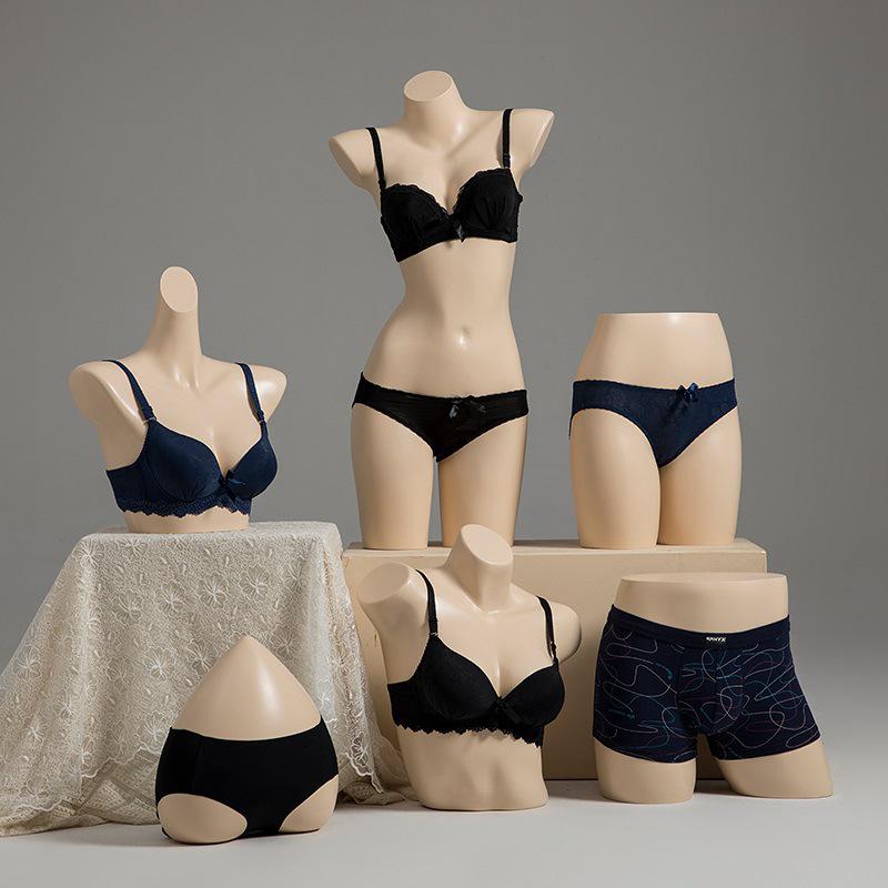 Unisex Torso Mannequin: Female & Male Underwear Display Stand