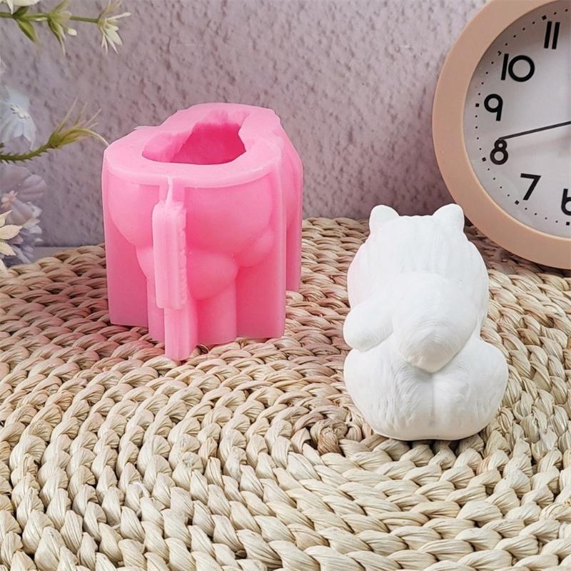 3D Dog Animal Figurine Silicone Molds Epoxy Resin Silicone Molds for Candle Soap Making Chocolate Fondant Silicone Molds
