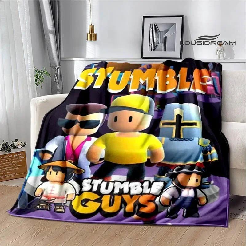 3D game Cartoon Stumble-guys printed blankets Warm Flannel blanket Soft and comfortable blanket Home bed linings Birthday Gift