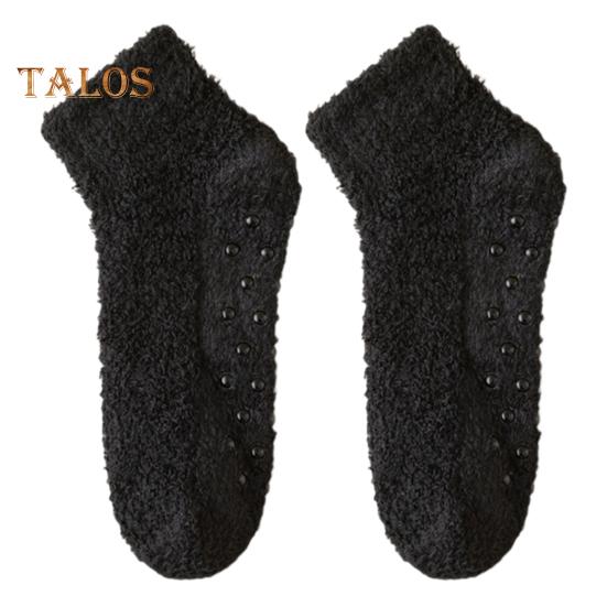 

1 пара женских носков средней длины без запаха, утолщенные, коралловые, теплые, однотонные, с силиконовой подошвой, с высокой эластичностью, нескользящие, впитывающие пот, не садятся чёрный