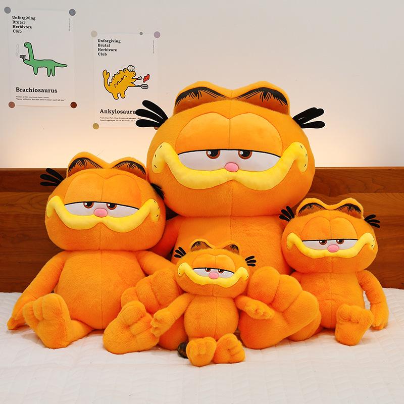 Cute Classic Cartoon Cat Plush Toy - Lazy Style Doll for Kids' Gifts and Home Decor Display