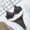 Sexy Metal Chains String High Cut One Piece Swimsuit Women Swimwear Female Monokini Tummy Cut Out Bathing Suit Swim Beach Wear