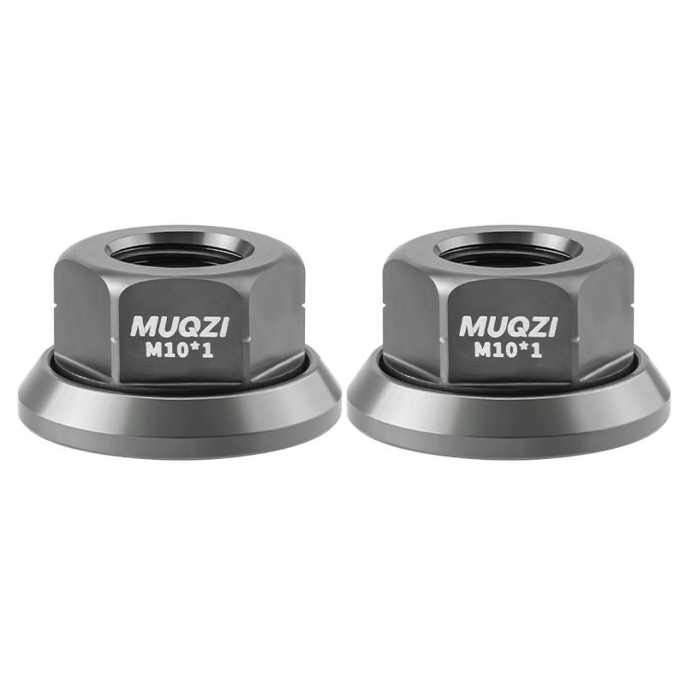 2pcs M9/M10/M10*3/8 Bicycle Hub Nut Aluminum Alloy High Strength Rear Axle Screw Anti-rust Anodizing Bike Accessories
