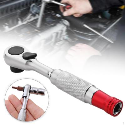 Mini Ratchet Wrench Adjustable 1/4 Inch Bit Driver Multipurpose Compact Repair Tool Hand for