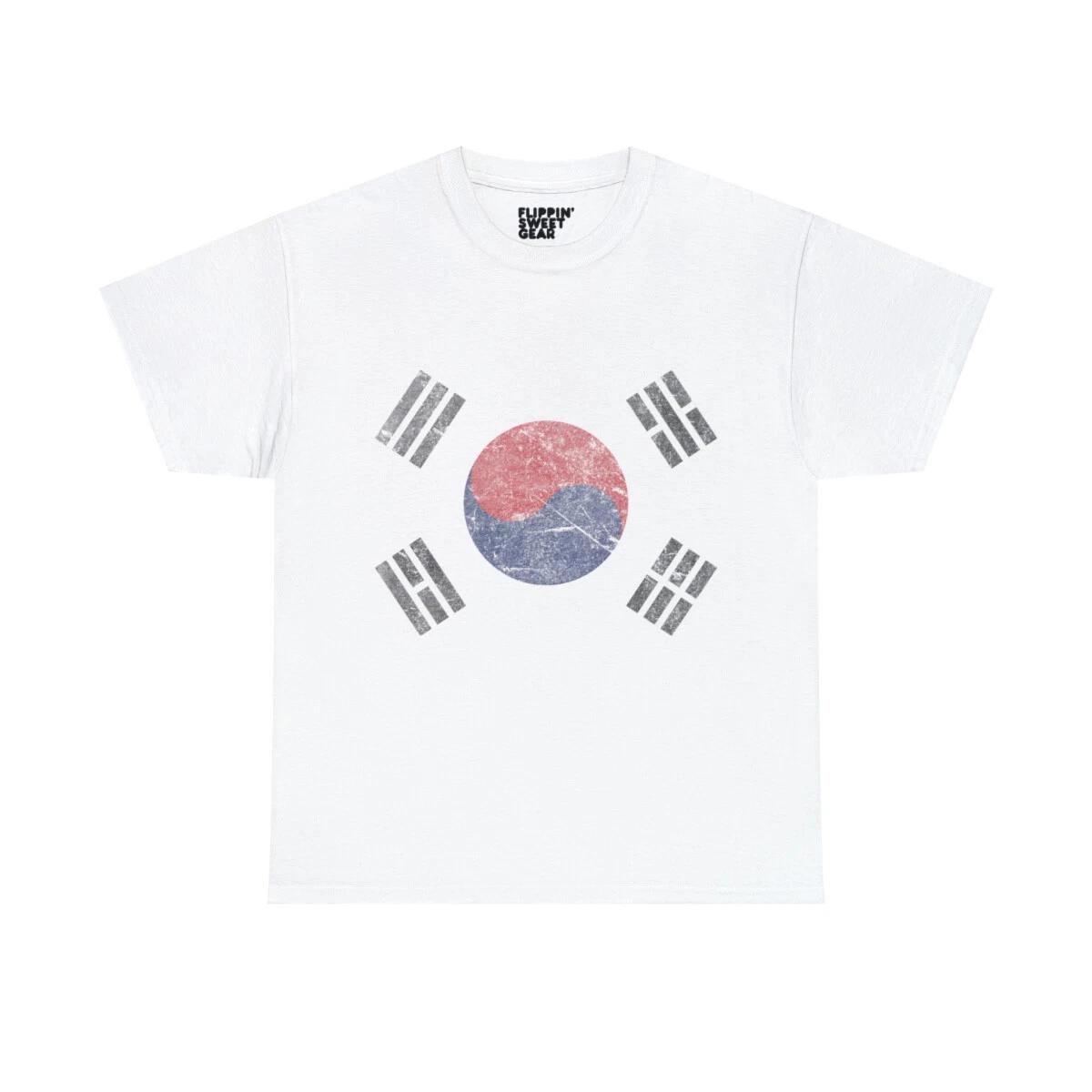 South Korea Retro Graphic Tee Shirt 2XL