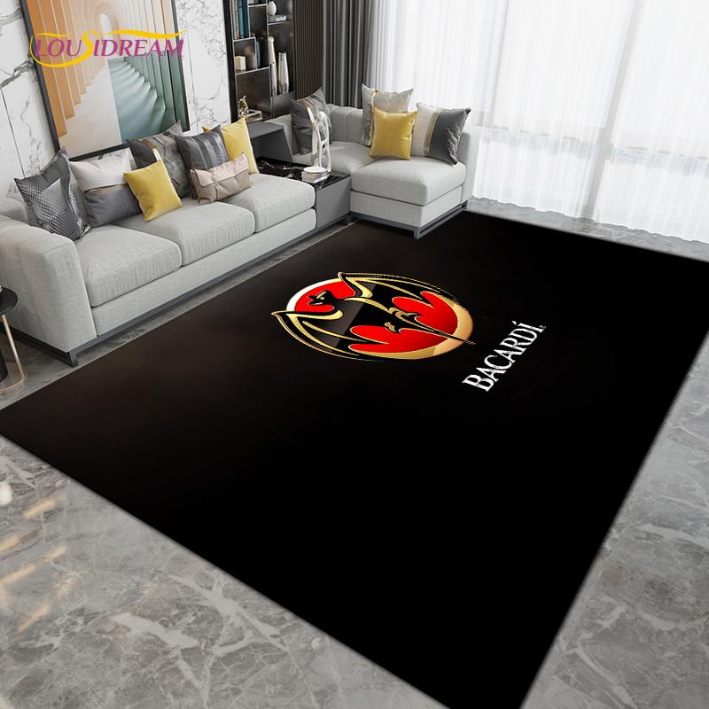 Bacardi Rum Area Rug Large Carpets Rugs for Living Room Bedroom Bedside Kids Room Decoration,Kitchen Bathroom Anti-slip Mat Gift