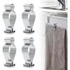 Aieve 4 Pcs Stainless Steel Towel Clips,Hand Towel Clips for Kitchen or Bathroom, Towel Holder Clips for Towel Rack,Oven Handle, Dishwasher, Stove