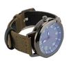Men Analog Watch Fashion Casual PU Leather Strap Round Face Mineral Glass Easy Reading Quartz Wrist Watch for Indoor Outdoor Activities
