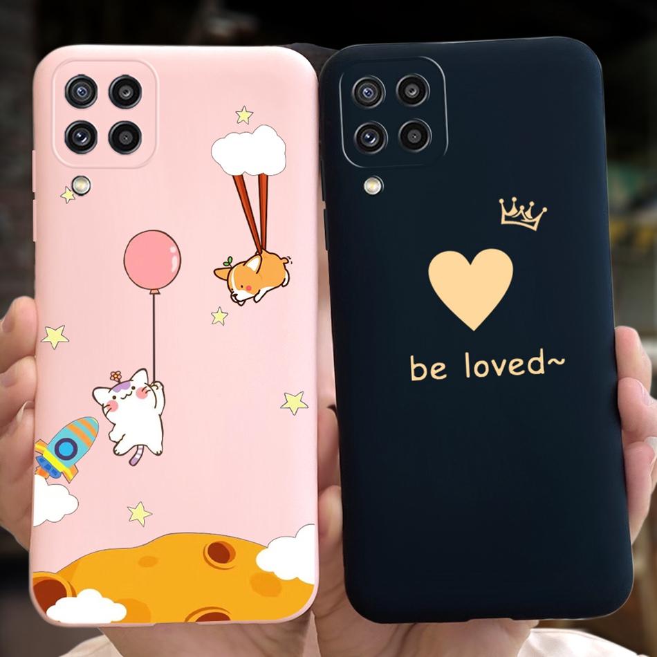 Custodia per Telefono Samsung Galaxy M22 Samsung M22 F22 SM-M225F E225F Gatto Carino Cartone Animato Colore Caramella Silicone Morbido Copertura Posteriore