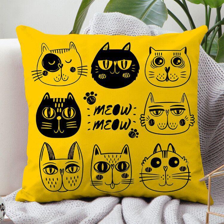 Cartoon Animation Patterns Throw Pillow Cover With Short Plush Print For Living Room Sofa Decoration Cushion Cover Pillow Covers