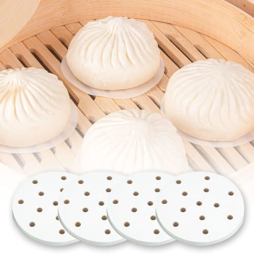 Bamboo Steamer Liners, 400 Sets, 4 Inch