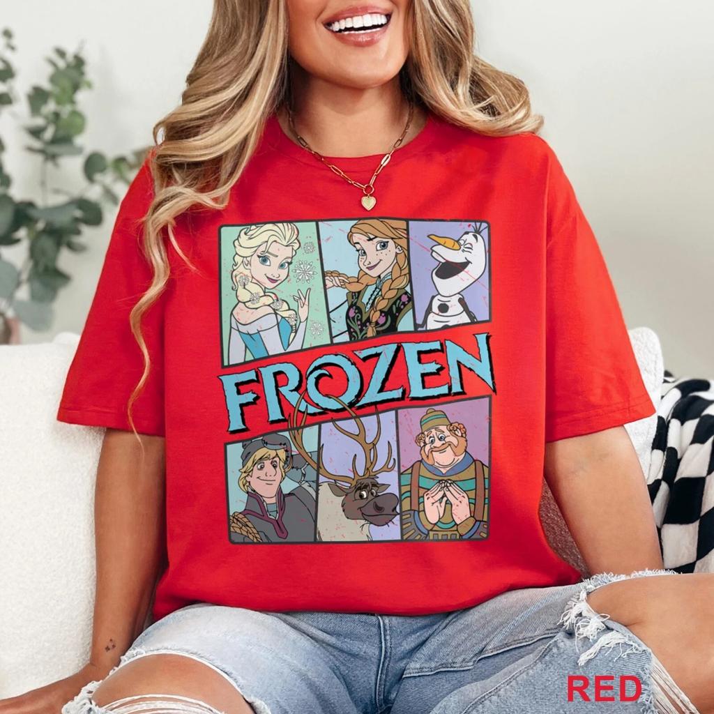 Elsa Shirt   Frozen Character Tshirt New Casual Fashion Unisex and Women Couple Street Wear