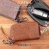 Nafka Women's Key Case, Smart Key Compatible, Genuine Mostro Leather, Made in Japan [NFK-72009] (Gray)
