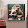 New Arrival 5D DIY Full Circle Diamond Painting "Hedgehog and Book" Embroidery Cross Stitch Home Decor Gift