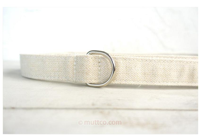 MUTTCO Light Brown Dog Collar & Leash Set with Bow Tie UDC-141