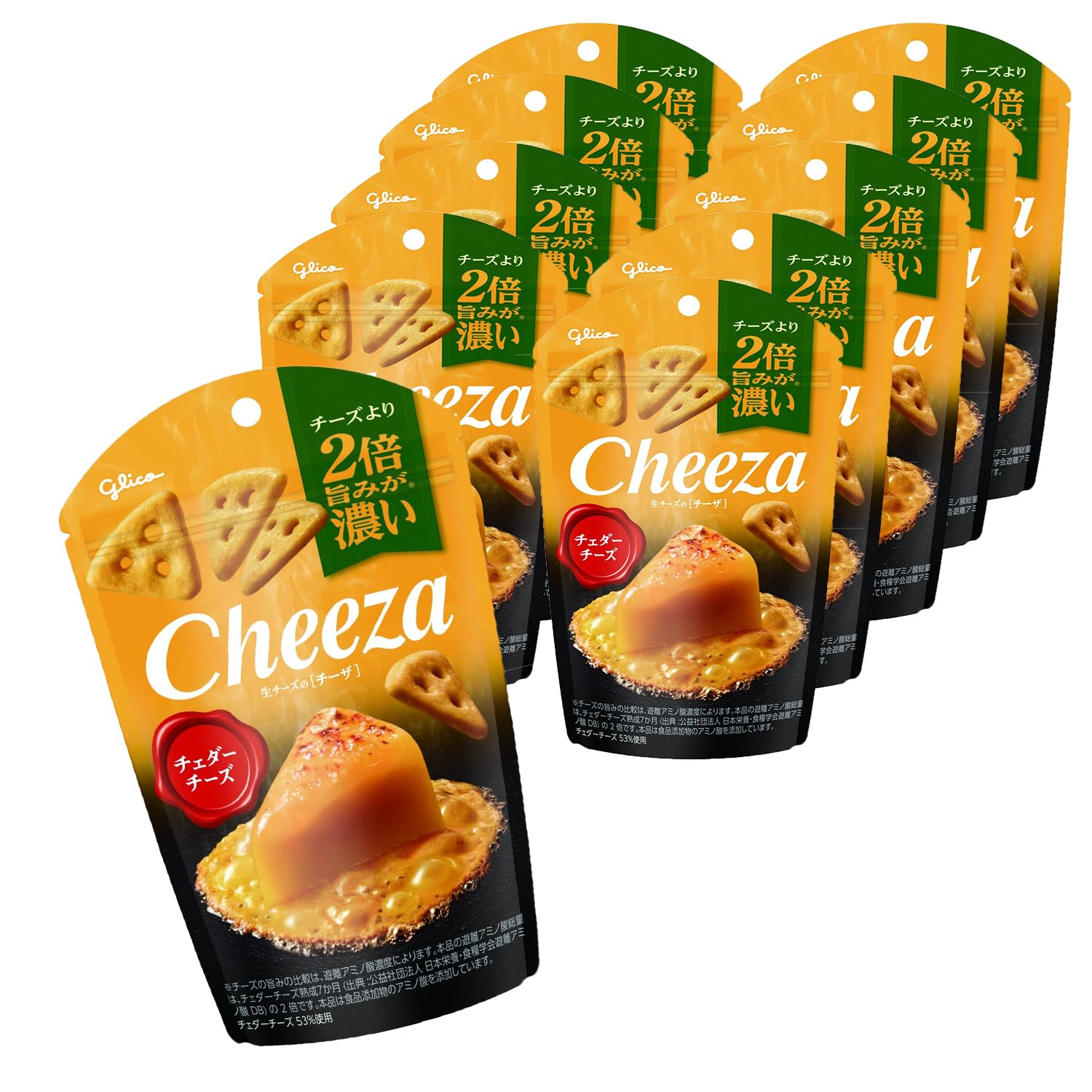 

Cheeza Сыр Чеддер 36 г x 10 пакетиков Снеки Ezaki Glico Свежий сыр Хорошо сочетается с алкоголем Вино Пиво Хайбол Чухай glico cheeza