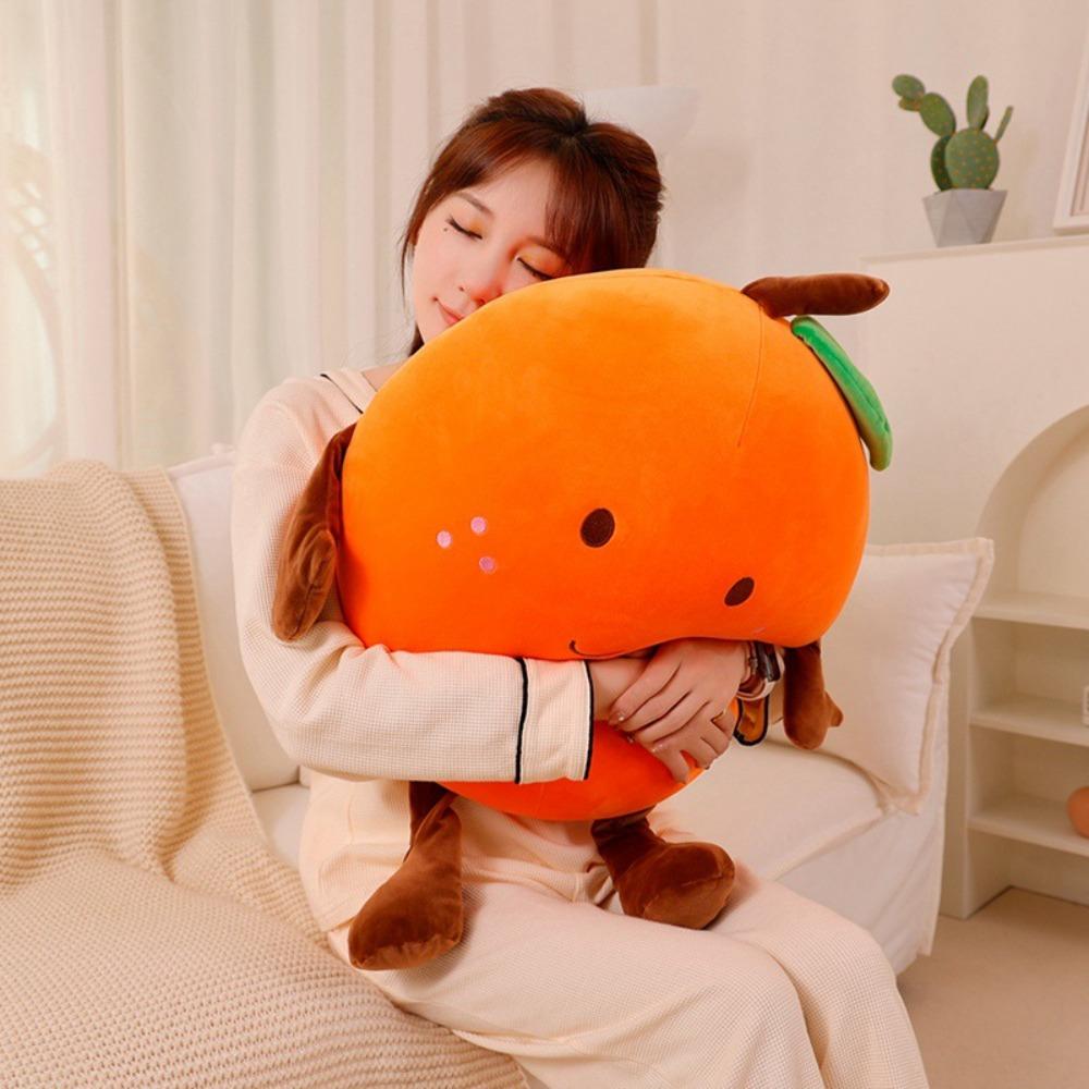 Soft Happy Fruit Plush Pillow Orange Orange Doll Plush Toy Accompany Dolls   Girlfriends