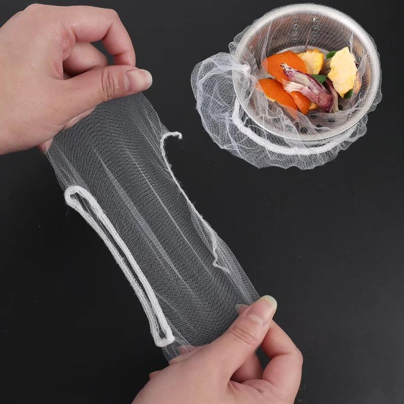 30/200Pcs Disposable Kitchen Sink Strainer Bags Sewer Drain Anti-blocking Water Filter Shower Hair Rubbish Storage Clean Mesh Bag