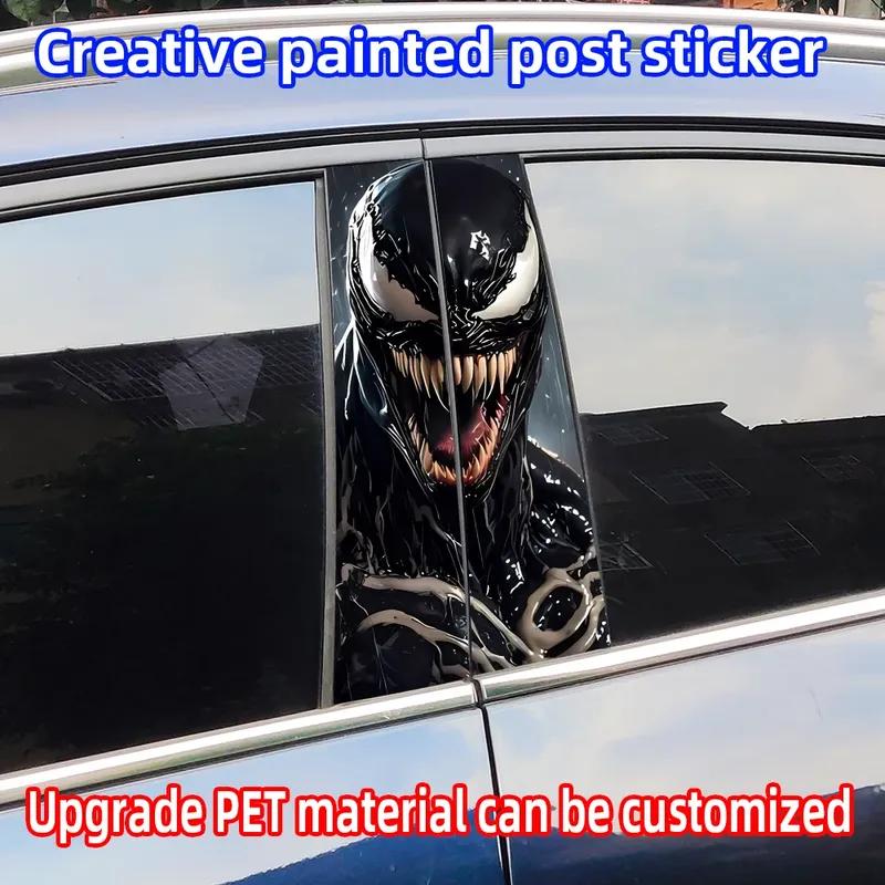 Venom Autoaufkleber Auto B-Säule Auto Mittelkonsole Dekoration Abdeckung Kratzer Wasserdicht Sonnenschutz Vinyl Aufkleber Zubehör