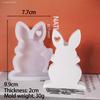 Love Rabit Silicone Candle Mold DIY Easter Heart Bunny Ornament Craft Gift Making Molds Soap Plaster Resin Home Decor Tools