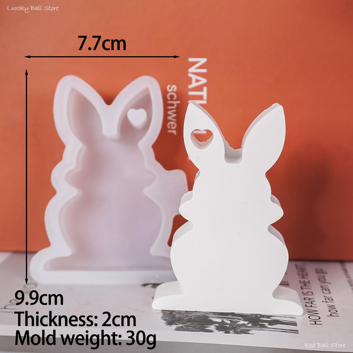 

Love Rabit Silicone Candle Mold DIY Easter Heart Bunny Ornament Craft Gift Making Molds Soap Plaster Resin Home Decor Tools