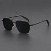 Retro Large Frame Double Bridge Sunglasses for Women with Myopia