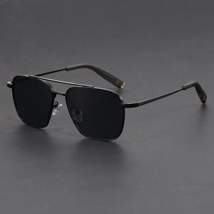 Retro Large Frame Double Bridge Sunglasses for Women with Myopia