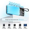 Powerbank 20000mAh USB-A USB-C with built-in USB-C cable 55W - white