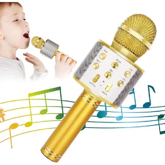 Karaoke Microphone, Portable Wireless Bluetooth Karaoke Mic for Adults&Kids Outdoor Party, Karaoke Machine for All Smartphone