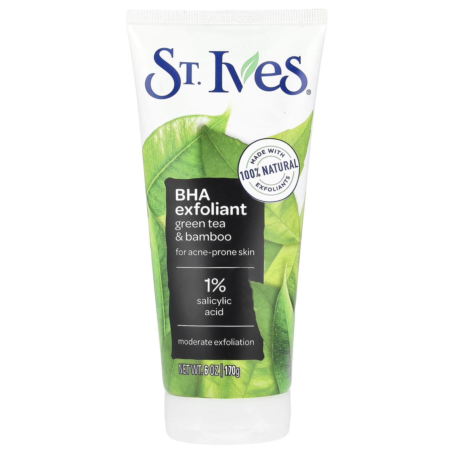 

St. Ives, Bha Exfoliator, Green Tea & Bamboo, For Acne-Prone Skin, 170G(6Oz)