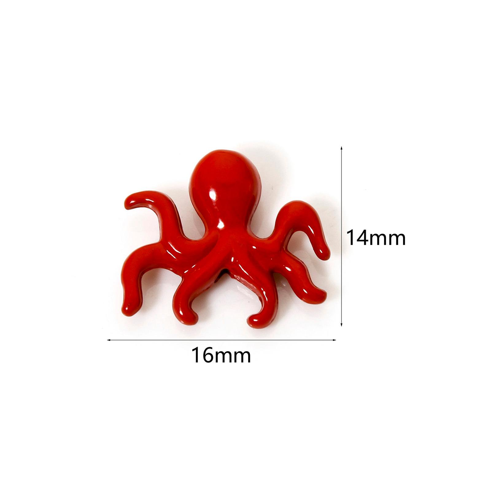 

10 PCs Zinc Based Alloy Ocean Jewelry Spacer Charms Red Shell Seahorse Conch Enamel Pendants For Diy Necklace Jewelry Making