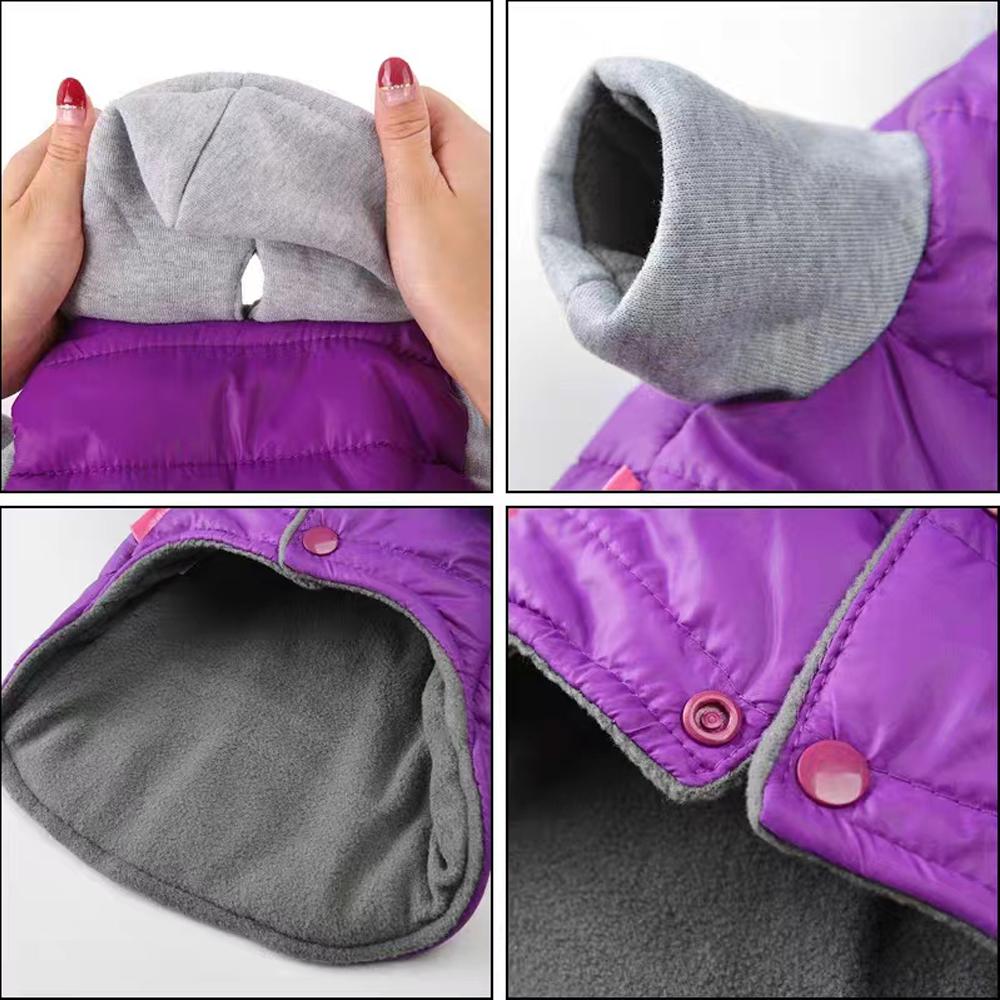 Wasserdichter Hunde-Kapuzenpullover, Winter-Hundemantel, Hundekleidung für kaltes Wetter, bequeme Haustier-Hundejacke, verdickende warme Welpen-Hundekleidung mit Kapuze, Herbst-Winter