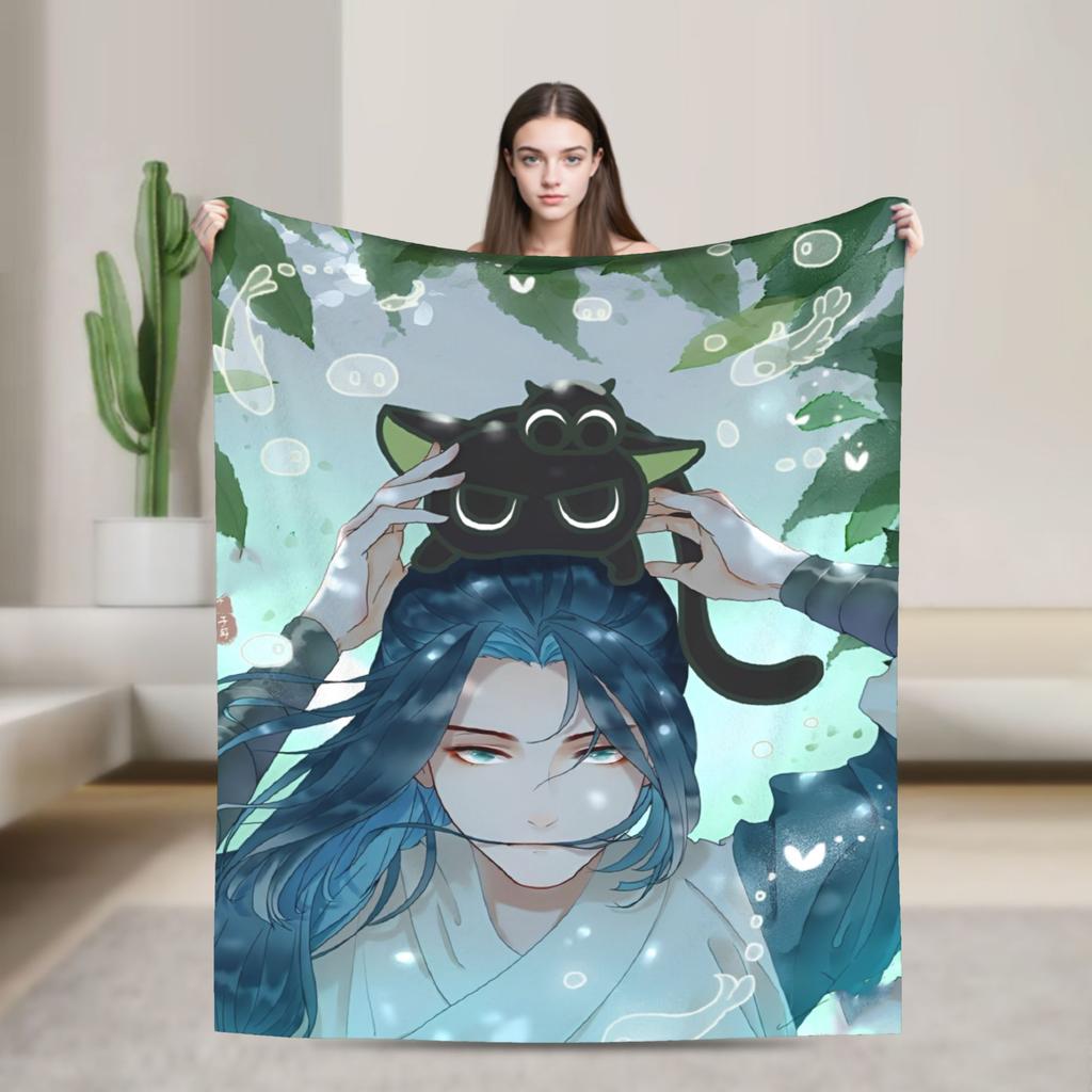 The Legend Of Hei Anime Blanket  Camping Flannel Throw Blanket For Living Room Soft Custom Quality Bedspread Birthday Present