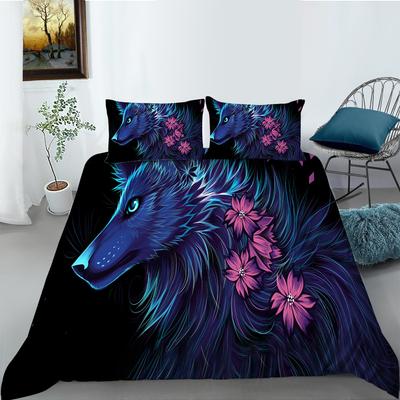 Timberwolves 3D Digitaldruck Polyester Bettwäsche Dreiteiliges Set Shopify Verfügbar