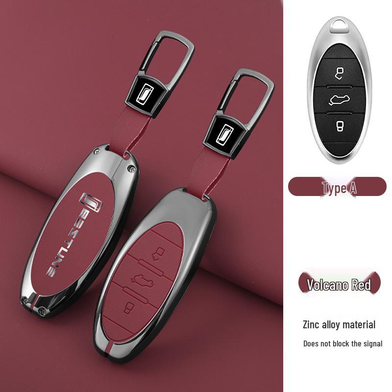 Compatible 2023 Bestune Key Case T55/T99/B70/B70S with Buckle Lock Bag and Keychain