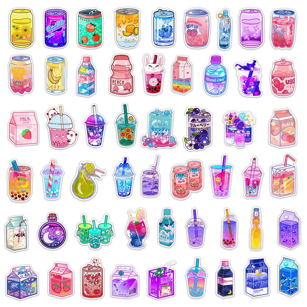 10/25/50 szt. Urocze Kawaii Styl Ins Naklejki na Napoje Graffiti do Bagażu Podróżnego Bidonu Lodówki Telefonu Laptopa Scrapbookingu