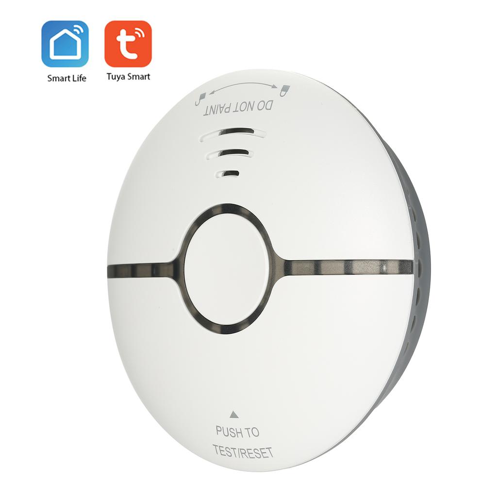 WiFi-Rauchmelder Smart Feueralarmsensor Drahtloses Sicherheitssystem Smart Life Tuya APP-Steuerung