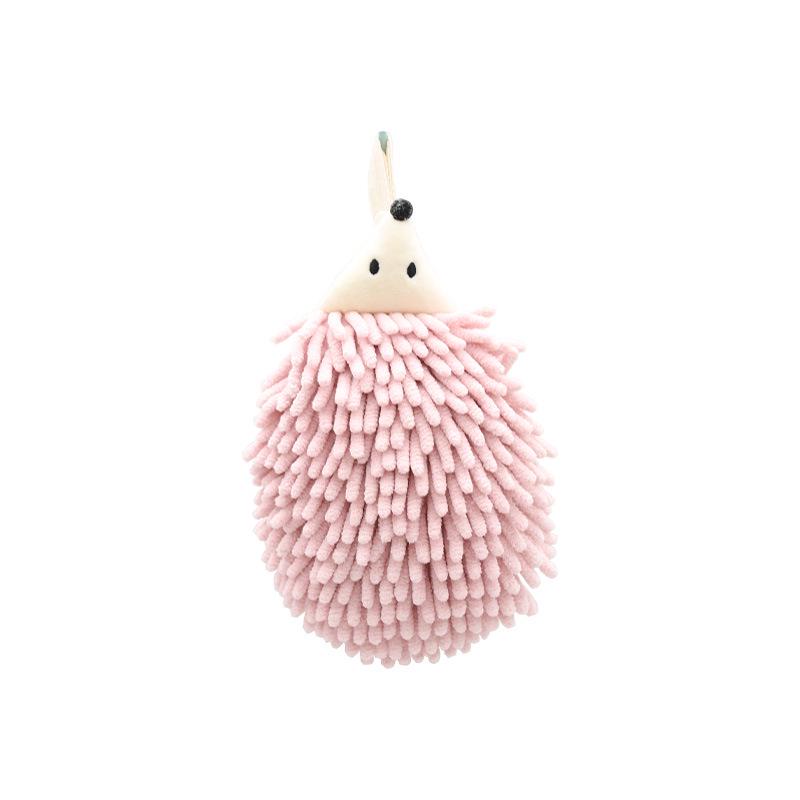 Chenille Coral Fleece Hedgehog Cartoon Animal Hanging Hand Towel
